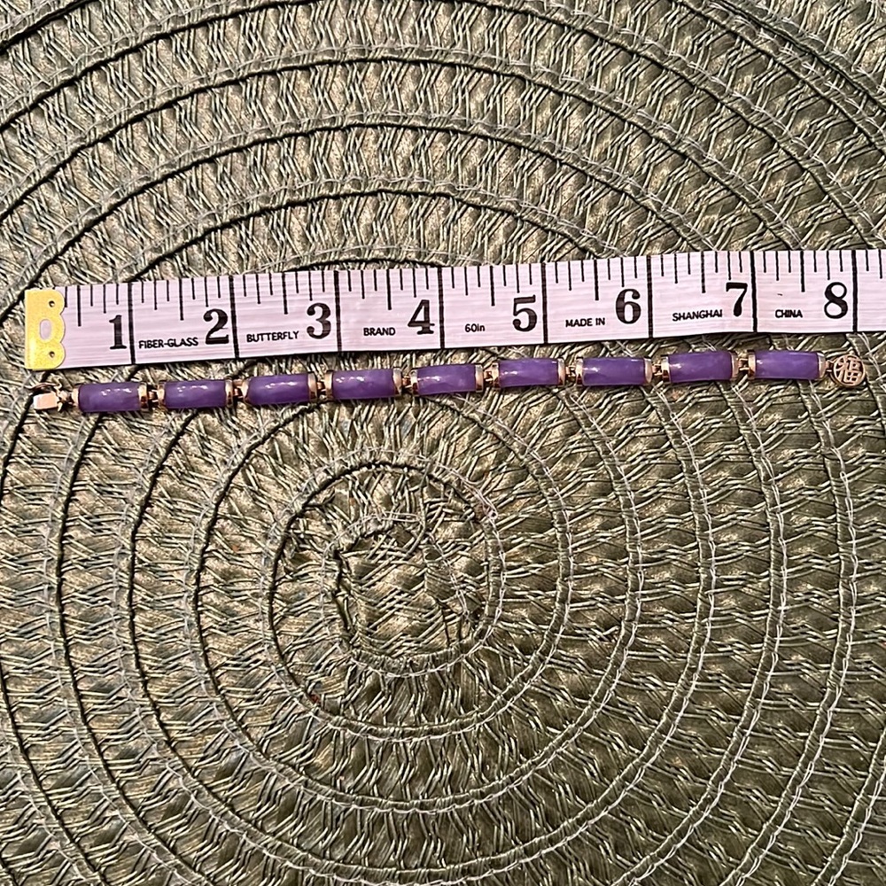 Vintage 10k gold & purple jade bracelet only worn a few times. EUC